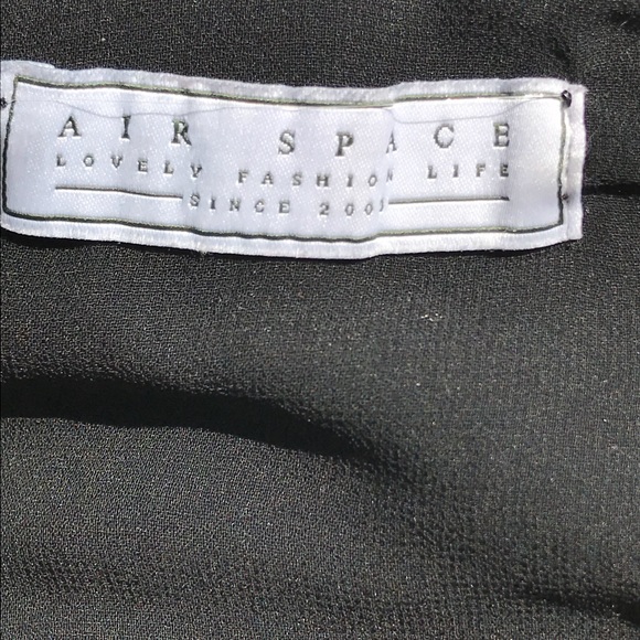 Air Space Sleeveless Embroidered Black & White Top - Picture 5 of 7